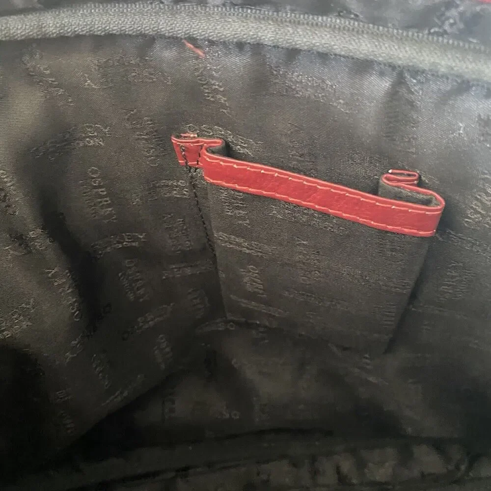 Osprey London Red Genuine Leather Quilted Laptop/Travel Bag
